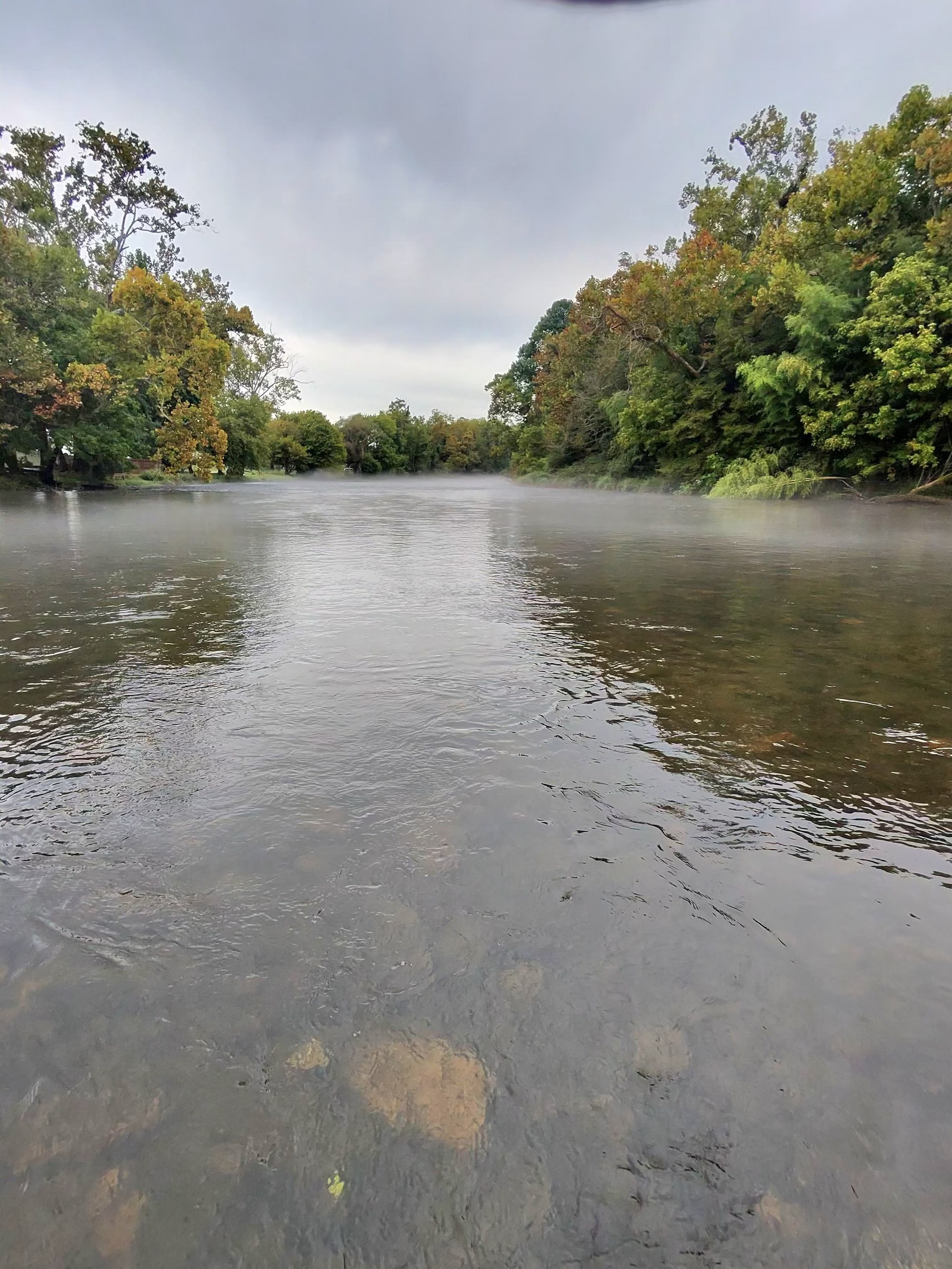 Upstream mist from the dock at 1399 Broad